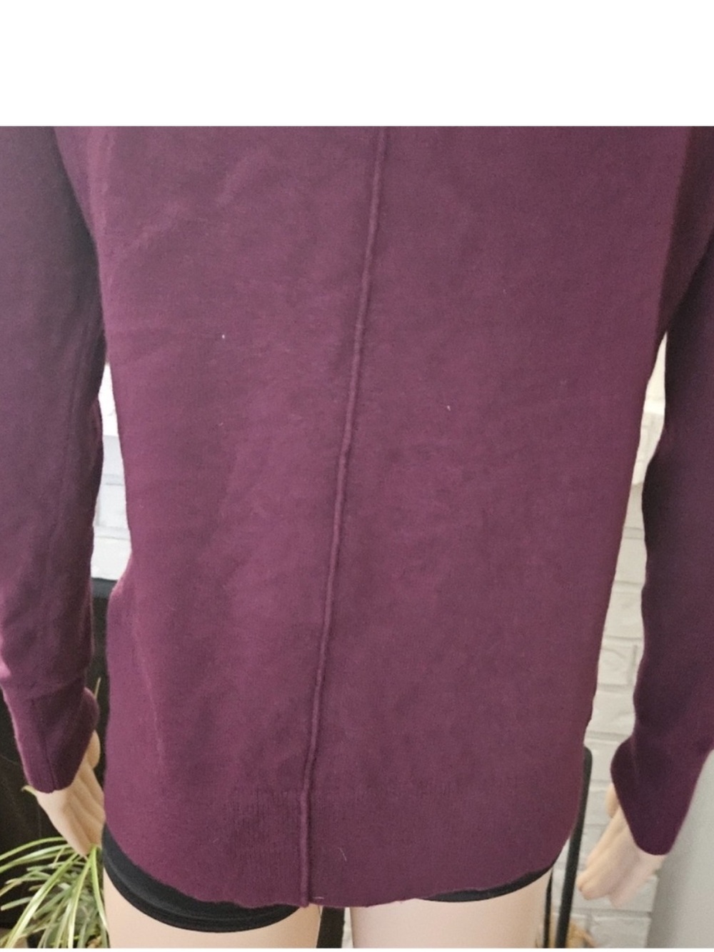 Banana republic merino wool Crewneck Women's Sweater top Burgundy size small - Picture 8 of 12